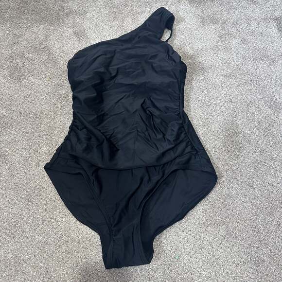 Kona Sol Swim Tummy Control One Piece Black, MD - Picture 4 of 6